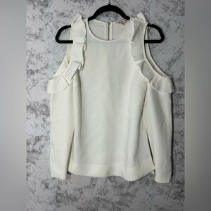 Ted Baker Cream Ruffle Blouse